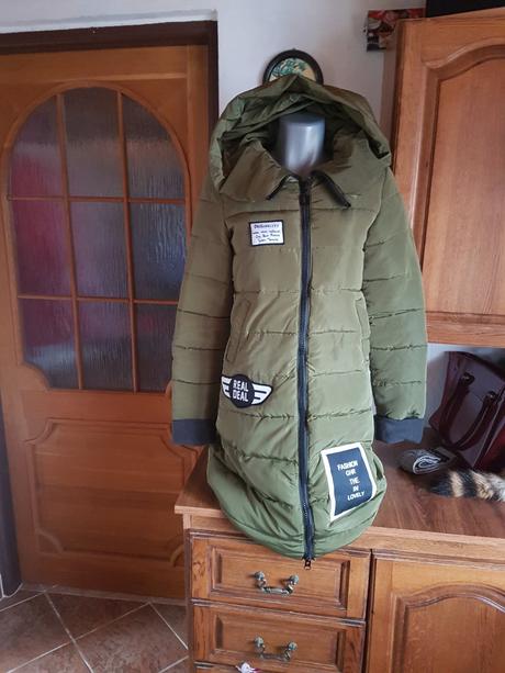 Bunda predlzena olivova kaki,, m