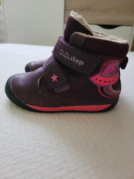 D.d.step barefoot zimné bordové jednorožec.25, d.d.step,25