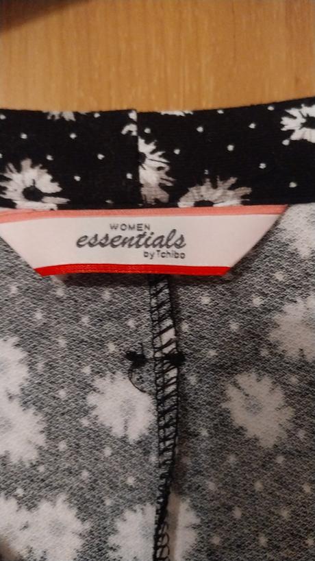 Cierne saty s kvetinkami 40/42, tchibo,42