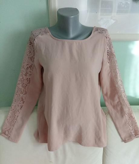Tričko s krajkovými rukávmi, m