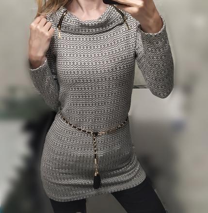 Predĺžený pulovrik, s