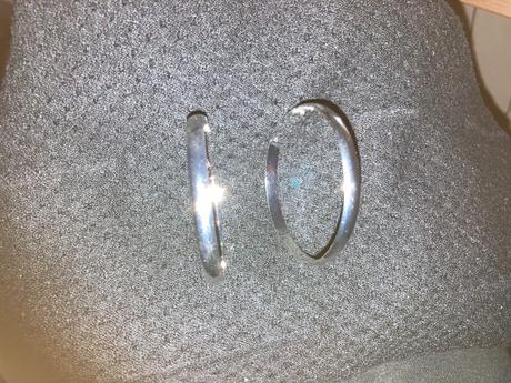 Strieborné náušnice priemer 4.4cm, 