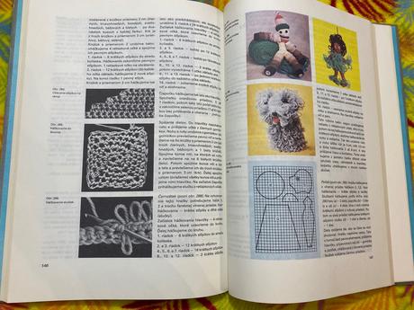 Retro stará kniha škola pletenia, háčkovania 1986,