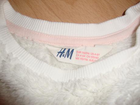 Mikinka s mačičkami, h&m,110