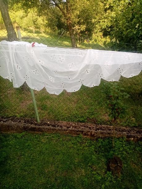 Malá vyšívaná záclonka, 