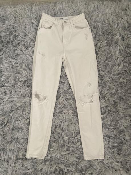 Biele rifle zn.bershka, bershka,32