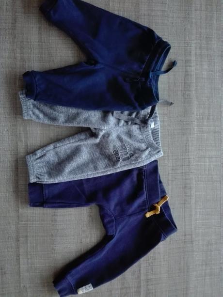 3 x tepláky h&m, nutmeg, pepco, h&m,74