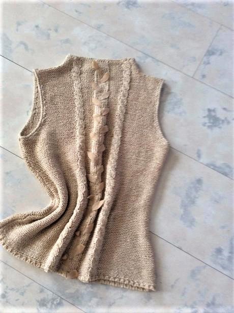 Pletený top/tričko s/m, m