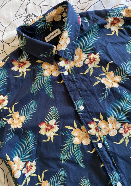 Bavlnená košeľa s potlačou jack&jones v. l, l