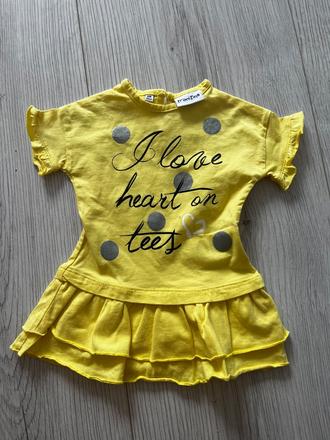 Žlté letné šaty s volanmi, primigi,62