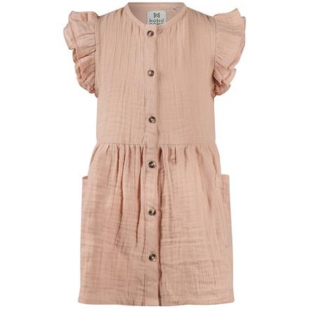 Koko noko n58917-37 smokey pink dievčenské šaty, 92 / 98 / 104 / 110 / 116