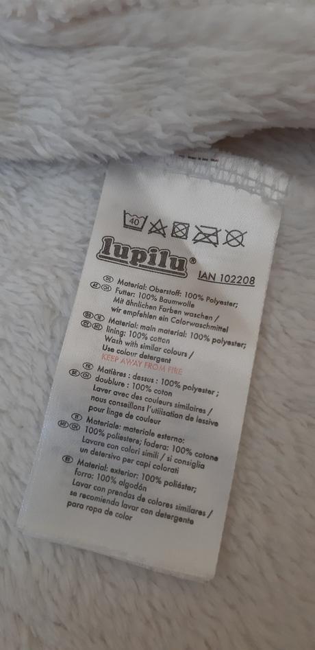 Teplá plyšová mikina 86/92, lupilu,86