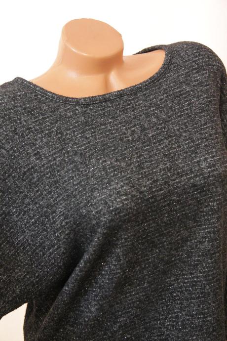 Šedo čierny pletený sveter, m/l, m