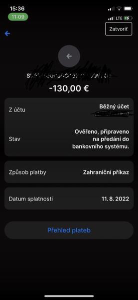 Je toto už odoslaná platba?