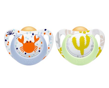 Nuk latexový cumlík genius color 0-6m, 2ks, nuk
