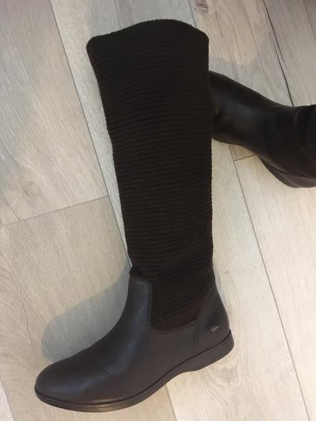 Lacoste 37v-dámske kožené čižmy, lacoste,37