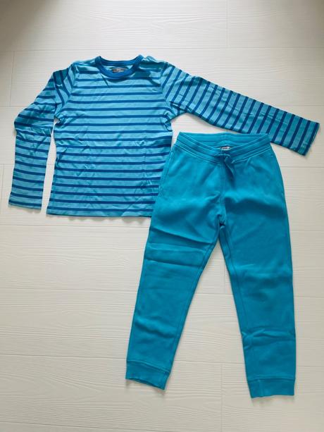 Tyrkysovomodre teplaky a natelnik, h&m,128