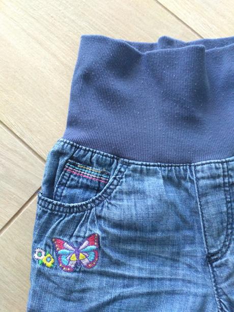 Tenké riflové gate s vyvýšeným pásom, h&m,86