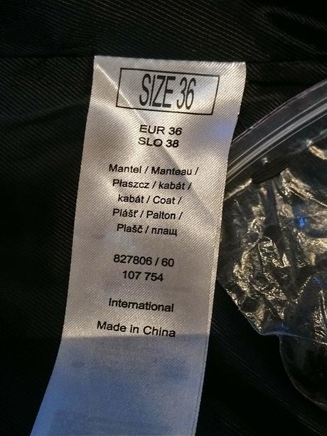 Čierno bielosivý acrylovo vlnený kabát orsay 36/38, orsay,38