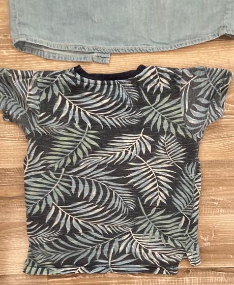 Chlapčenska riflova košela+tričko, 86–98