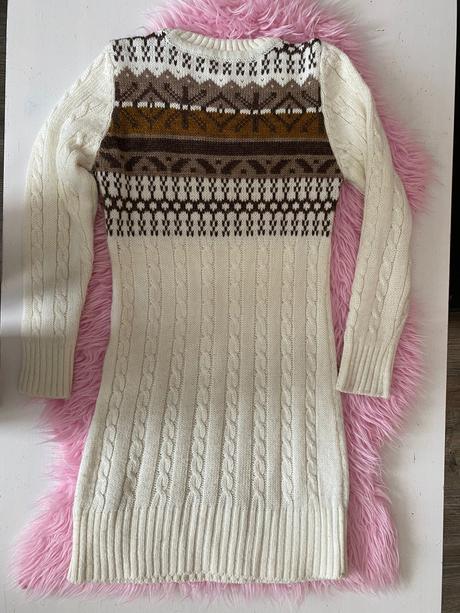 Predĺžený sveter/šaty na zimu, s