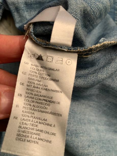Riflové šaty, h&m,134