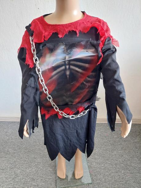 Zombie kostra / smrtka karnevalový kostým veľ.116,