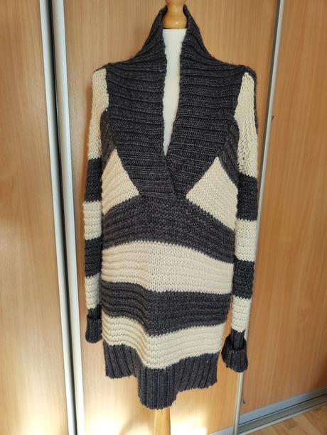 Extra teplý pulóver  s mega dlhými rukávmi, l