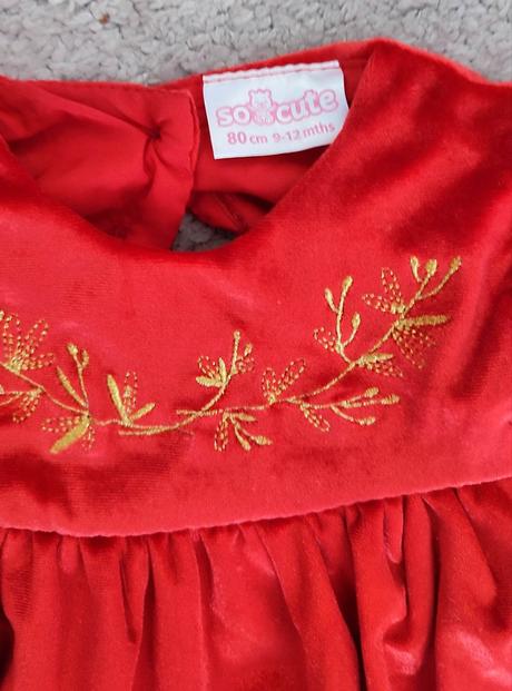 Červené slávnostné šaty pre dievčatko, pepco,80