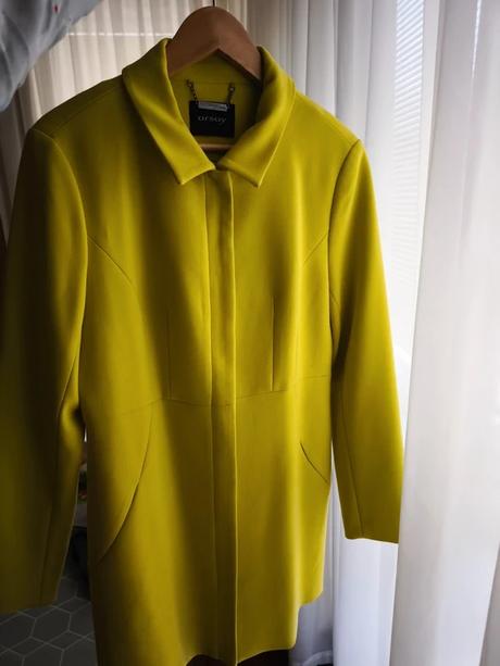 Jedinečný jarný zelenožltý kabát orsay top stav,, orsay,l