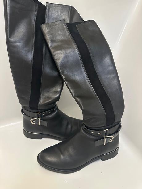 Kožené vysoké čižmy, 38