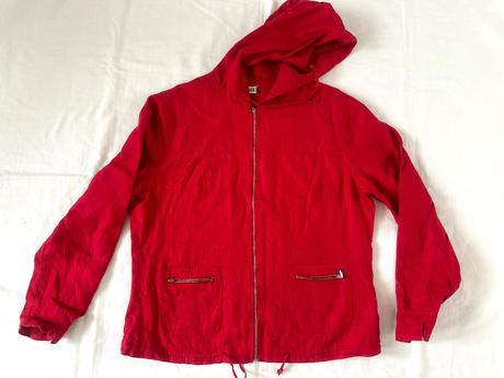 Červená ľanová bunda, yessica,44