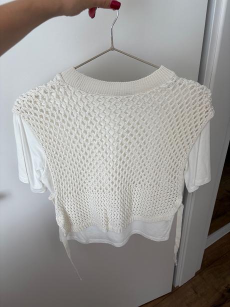 Tričko s pletenou vestou, zara,s