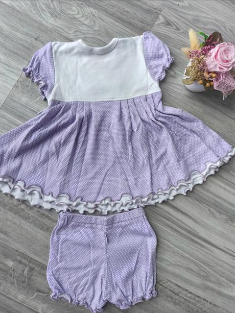 Krásny set šaty s kraťasmi, richelieu,86