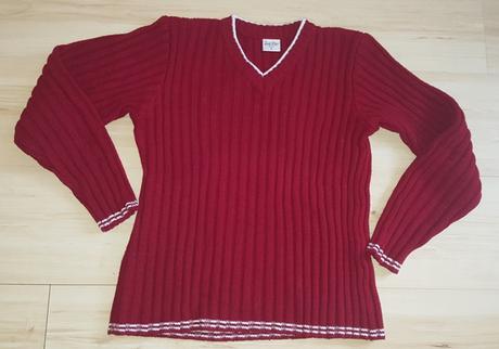 Bordový pulóver v. s - xl, 40