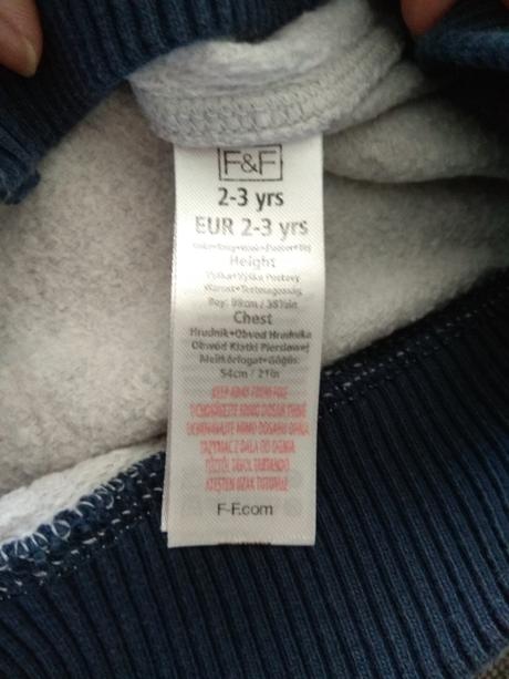 Šedá mikina na zips s kapucňou, f&f,98