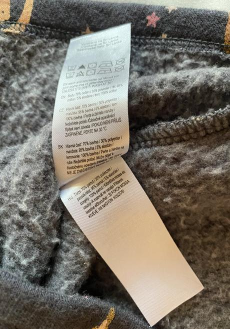 Teplé teplákové šaty f&f s potlačou v. 122, f&f,122