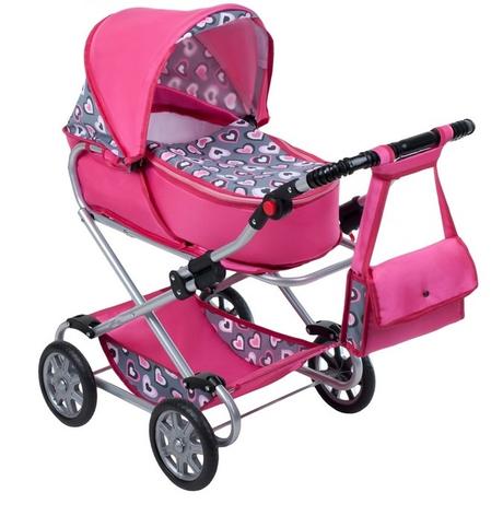 Detský kočík pre bábiky 2v1 ruženka,
