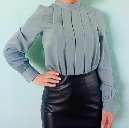 Dámska sivomodrá blúzka h&m, veľkosť 34, h&m,34 / xs