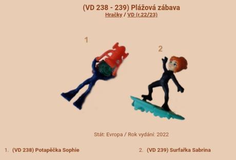 Kinder hračka potápačka zábava na pláži,