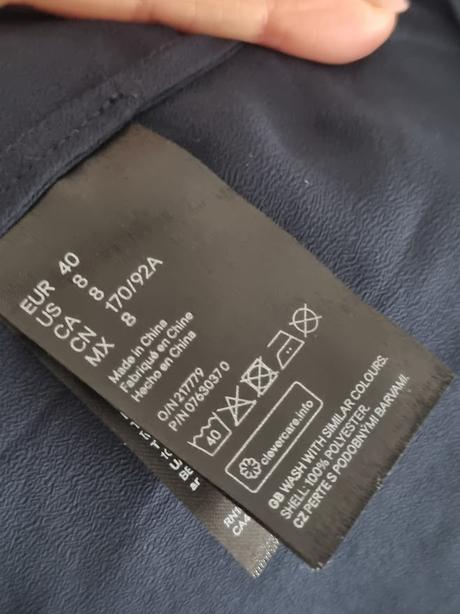 Modrá padavá blúzka/top h&m veľ. 40, h&m,40