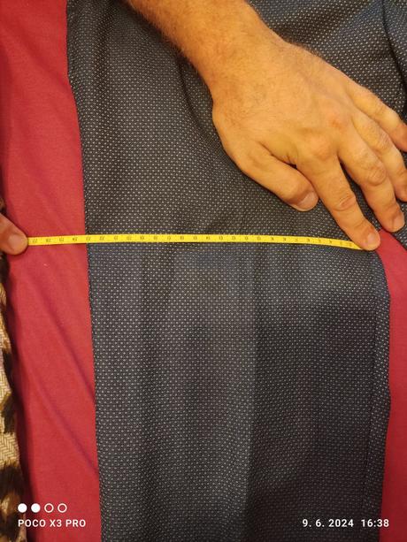 Oblek pánsky 48 modrý s ornamentom vzor novy, 48