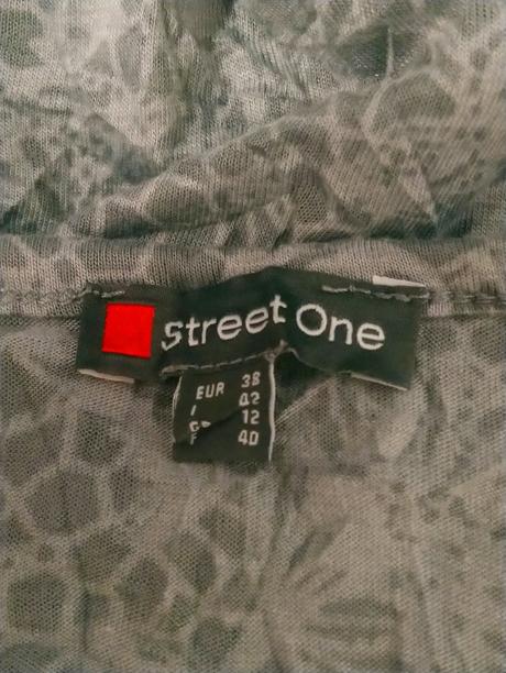 Dámsky sivý top so vzorom, street one, xl, street one,xl