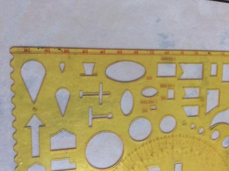 Šablóna na geometriu s uhlomerom 2 ks, 