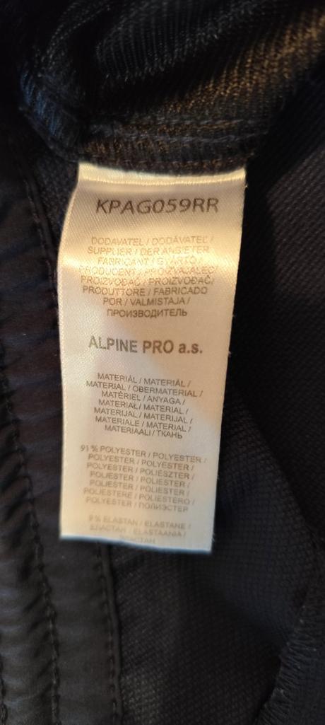 Softshelové tenké nohavice, alpine pro,152