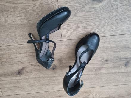 Čierne kožené lodičky tamaris 36, tamaris,36