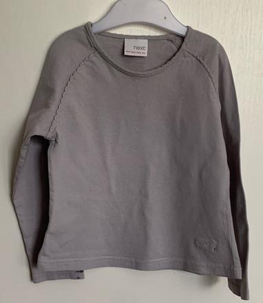 Next šedé tričko s dlhým rukávom, next,104