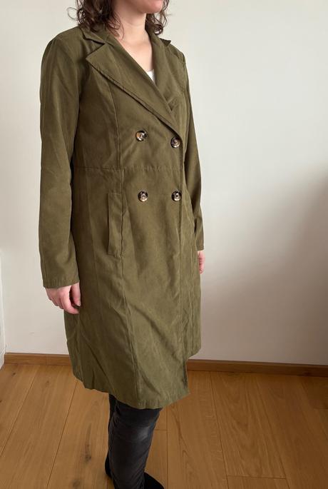 Tenký dlhý kabát, s