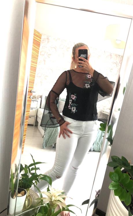 Čierny mesh top hollister v. m, hollister,m