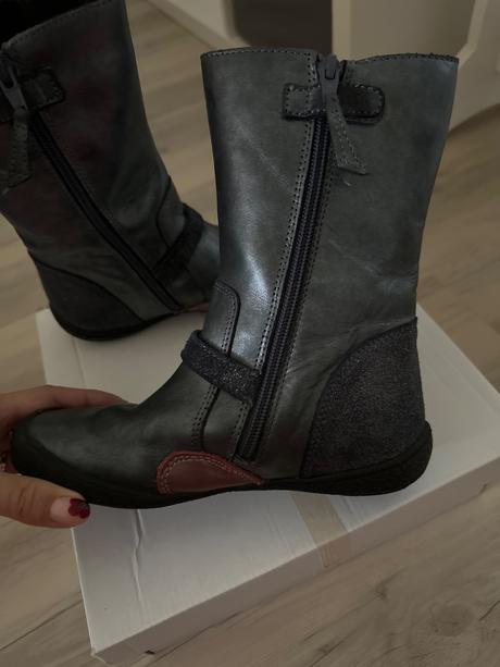 Kožené čižmy, vertbaudet,32